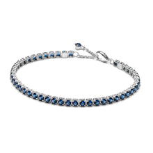 Load image into Gallery viewer, Sparkling Blue Tennis Bracelet
