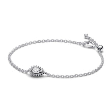 Load image into Gallery viewer, Sparkling Pear Halo Chain Bracelet
