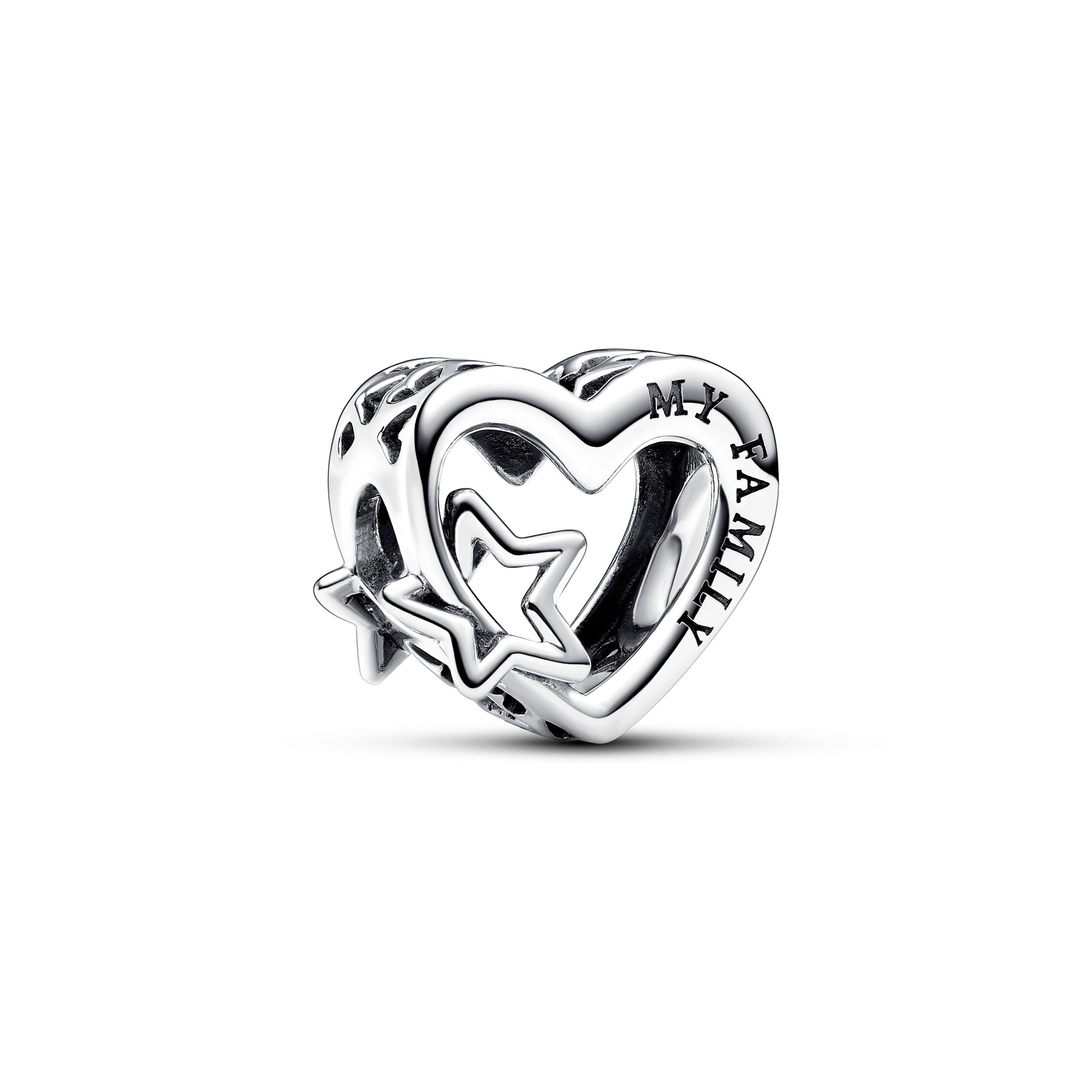 Openwork Family Heart Star Charm - Main Image