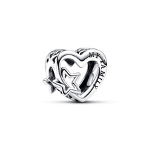 Load image into Gallery viewer, Openwork Family Heart &amp; Star Charm

