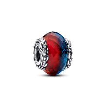 Load image into Gallery viewer, Game of Thrones Ice &amp; Fire Dragons Dual Murano Glass Charm

