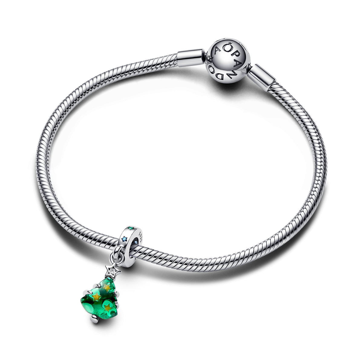 Eva R Charm Sparkling Christmas Tree Dangle Charm
