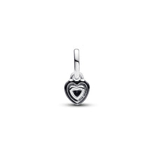 Load image into Gallery viewer, Pandora ME Black Chakra Heart Mini Dangle Charm
