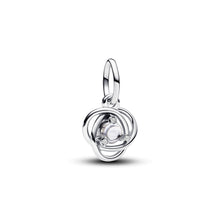 Load image into Gallery viewer, April Clear Eternity Circle Dangle Charm
