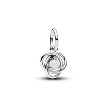 Load image into Gallery viewer, June White Eternity Circle Dangle Charm
