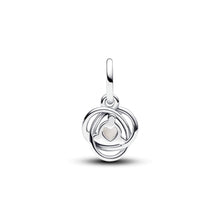 Load image into Gallery viewer, June White Eternity Circle Dangle Charm
