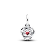 Load image into Gallery viewer, July True Red Eternity Circle Dangle Charm
