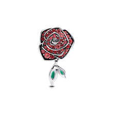 Load image into Gallery viewer, Sparkling Rose in Bloom Charm
