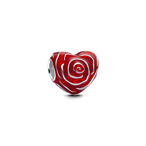 Rose Heart Charm