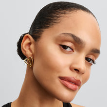 Load image into Gallery viewer, Organically Shaped Heart Hoop Earrings

