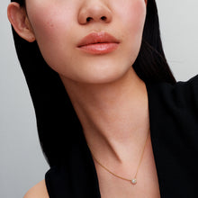 Load image into Gallery viewer, Round Pavé Halo Pendant Necklace
