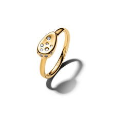 Load image into Gallery viewer, Medium Stone-Set Oval Signet Ring
