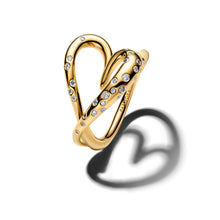 Load image into Gallery viewer, Organically Shaped Stone-Set Heart Ring
