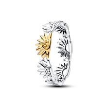 Load image into Gallery viewer, Sunflower Two-Tone Band Ring
