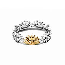 Load image into Gallery viewer, Sunflower Two-Tone Band Ring
