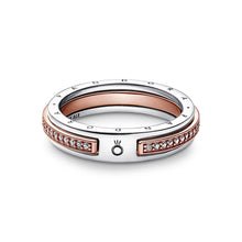 Load image into Gallery viewer, Pandora Signature Two-tone Logo &amp; Pavé Ring
