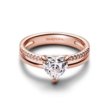 Load image into Gallery viewer, Double Band Heart Ring
