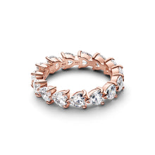 Load image into Gallery viewer, Band of Clear Hearts Ring
