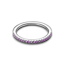 Load image into Gallery viewer, Sparkling Purple Half-Eternity Band Ring
