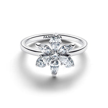 Load image into Gallery viewer, Herbarium Sparkling Flower Cocktail Ring

