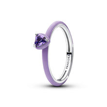 Load image into Gallery viewer, Purple Chakra Heart Ring

