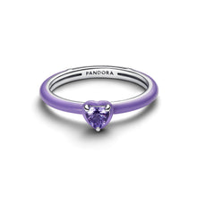 Load image into Gallery viewer, Purple Chakra Heart Ring
