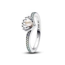 Load image into Gallery viewer, Disney Princess Ariel Shell Treated Freshwater Cultured Pearl Ring
