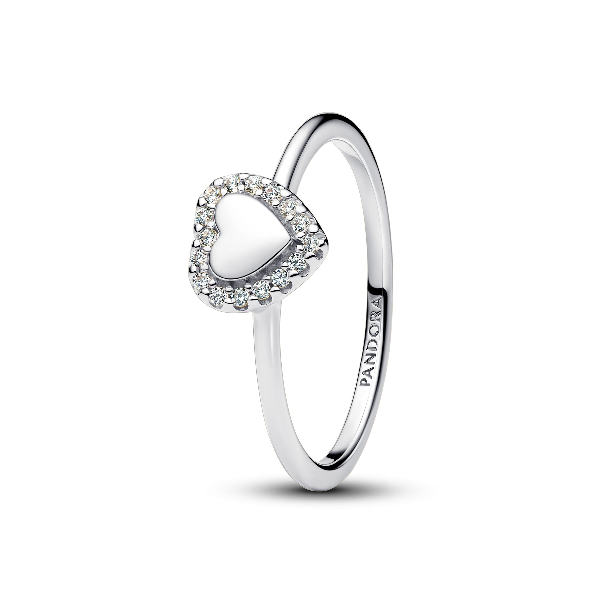Engravable Heart Halo Ring