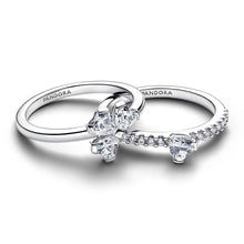 Load image into Gallery viewer, Sparkling Lucky Clover Splittable Ring
