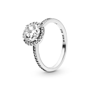 Round Sparkle Halo Ring