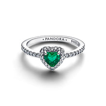Load image into Gallery viewer, Elevated Royal Green Heart Ring
