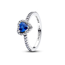 Load image into Gallery viewer, Elevated Princess Blue Heart Ring
