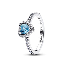 Load image into Gallery viewer, Elevated Light Blue Heart Ring
