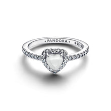 Load image into Gallery viewer, Elevated White Heart Ring
