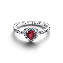 Load image into Gallery viewer, Elevated Fuchsia Rose Heart Ring
