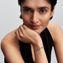 Load image into Gallery viewer, Pavé Clasp Foxtail Chain Charm Bracelet
