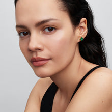 Load image into Gallery viewer, Green Lucky Clover Stud Earrings
