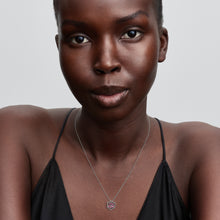 Load image into Gallery viewer, Herbarium Sparkling Pink Flower Pendant Necklace
