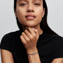 Load image into Gallery viewer, Black Cord Box Chain Bracelet
