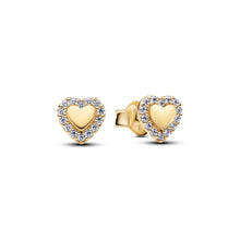 Load image into Gallery viewer, Heart Halo Stud Earrings
