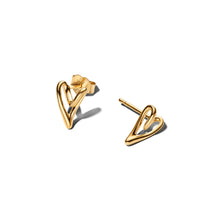 Load image into Gallery viewer, Organically Shaped Heart Stud Earrings
