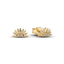 Load image into Gallery viewer, Celestial Sparkling Sun Stud Earrings
