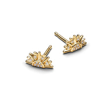 Load image into Gallery viewer, Celestial Sparkling Sun Stud Earrings
