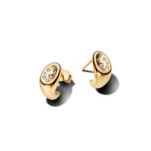 Load image into Gallery viewer, Organically Shaped Stone-Set Stud Earrings
