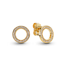 Load image into Gallery viewer, Sparkling Circle Stud Earrings
