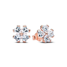 Load image into Gallery viewer, Sparkling Lucky Clover Stud Earrings
