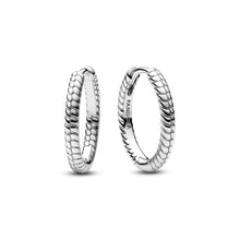 Load image into Gallery viewer, Pandora Moments Small Charm Hoop Earrings
