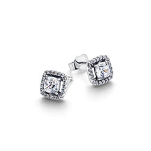 Load image into Gallery viewer, Square Halo Stud Earrings
