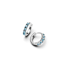 Load image into Gallery viewer, Light Blue Huggie Earrings
