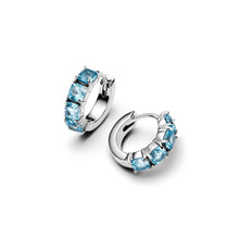Load image into Gallery viewer, Light Blue Hoop Earrings
